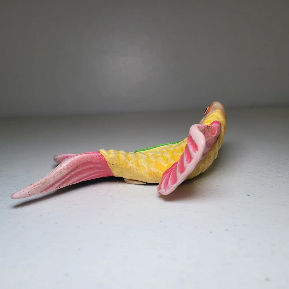 Small Painted Ceramic‎ Fish Wall Hang Decor Mexican Vintage Colorful Folk Art
